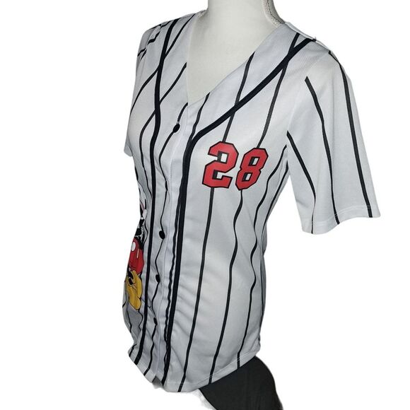 NEW Disney Mickey Mouse and Friends Ladies SM V Neck Jersey - Picture 2 of 7